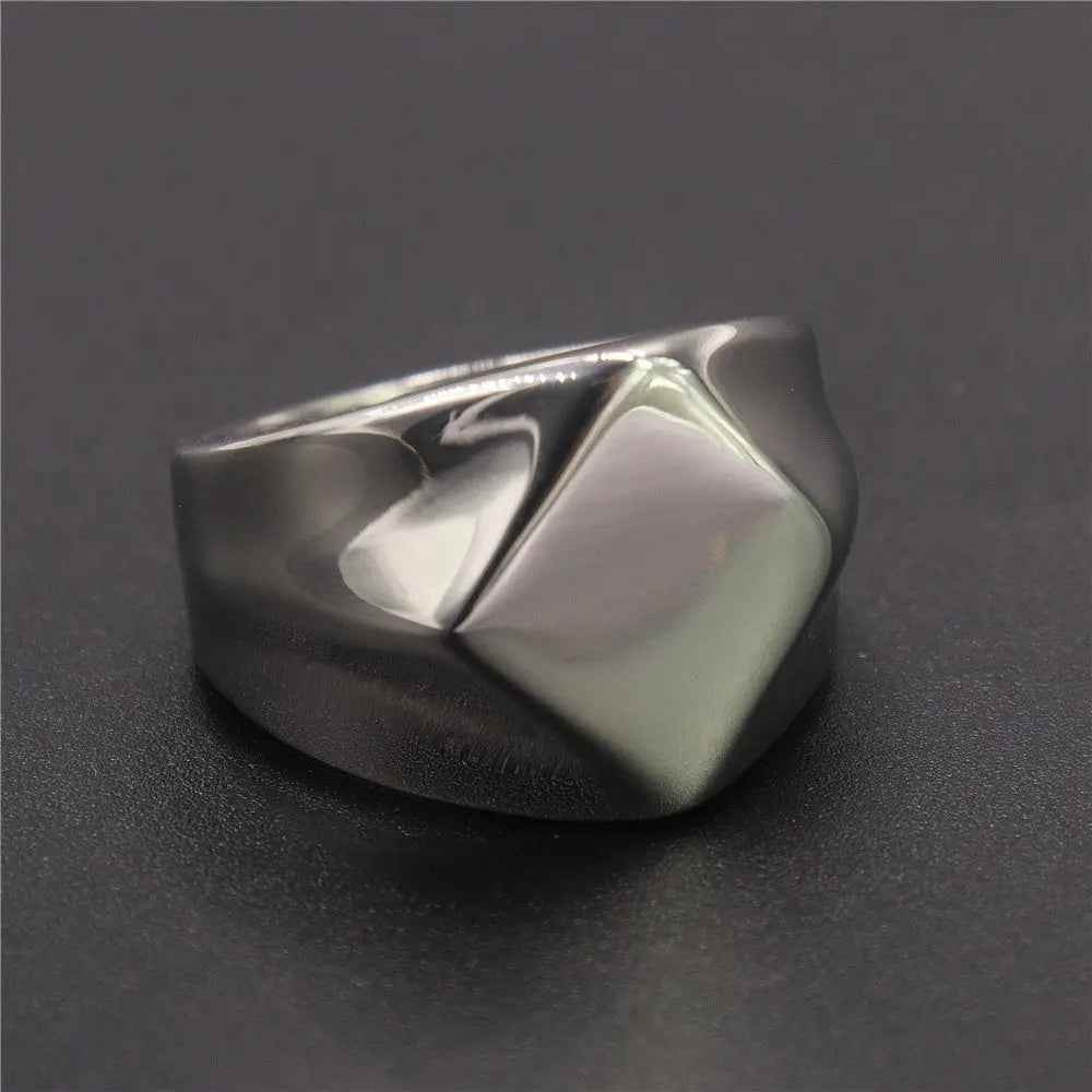 Rhombic Stainless Steel Ring - Vrafi Jewelry