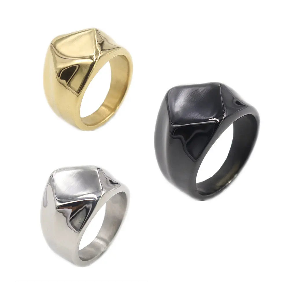 Rhombic Stainless Steel Ring - Vrafi Jewelry