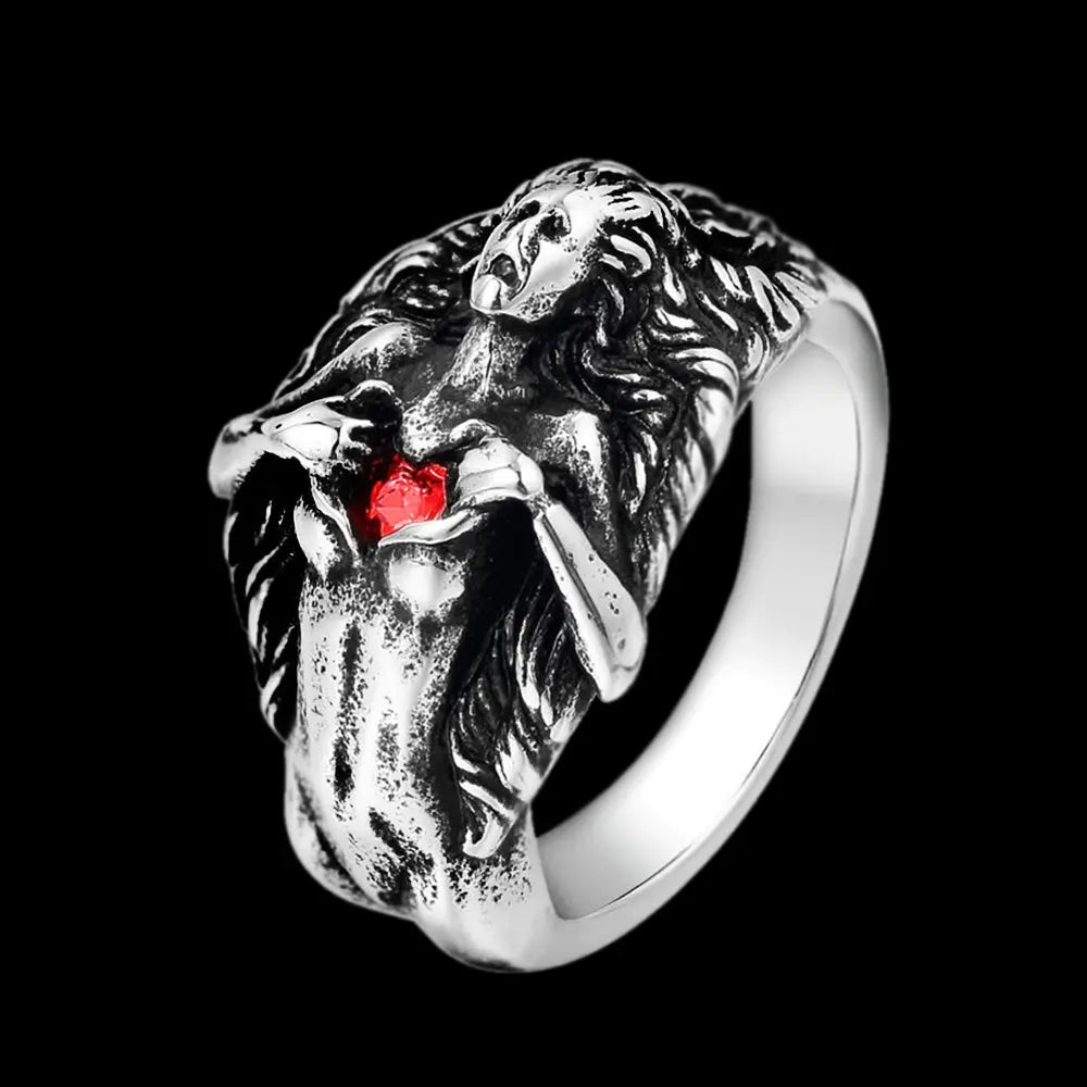 Rip The Heart Out Stainless Steel Ring-Vrafi Jewelry