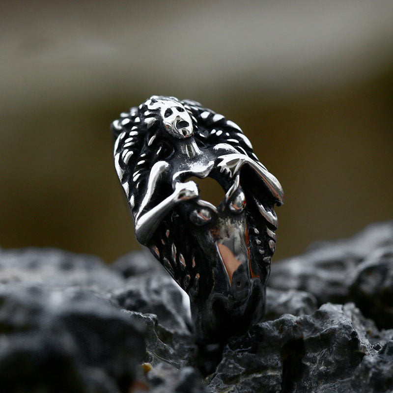 Rip The Heart Out Stainless Steel Ring-Vrafi Jewelry