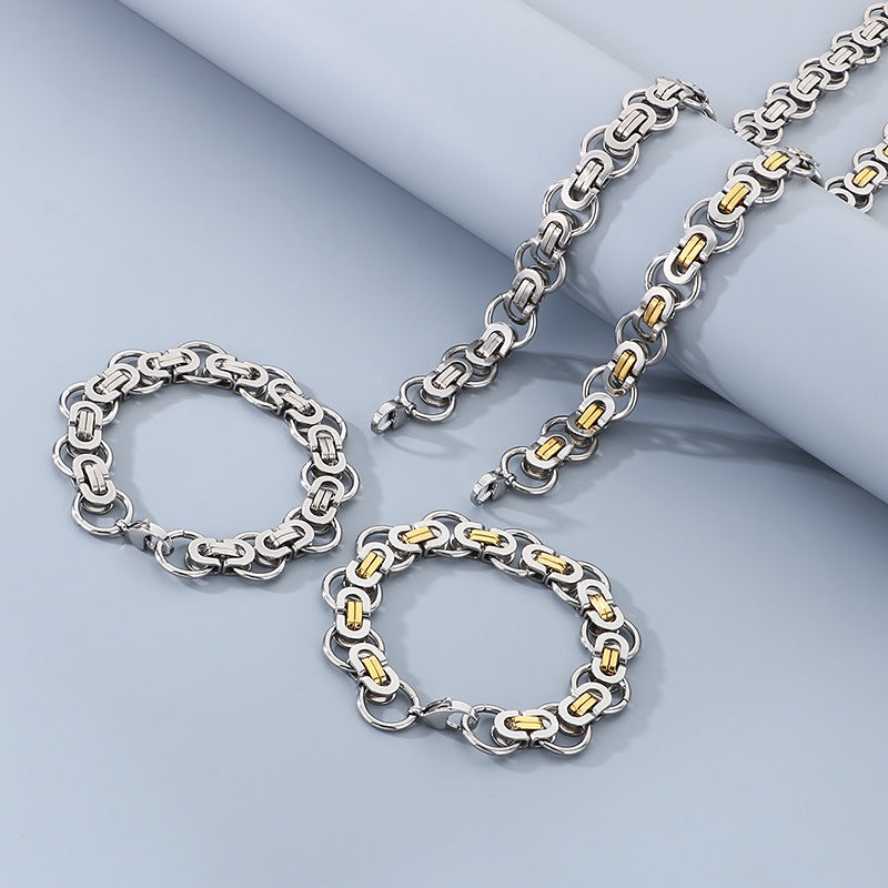 Bracelet Perlé Acier Inoxydable Albâtre