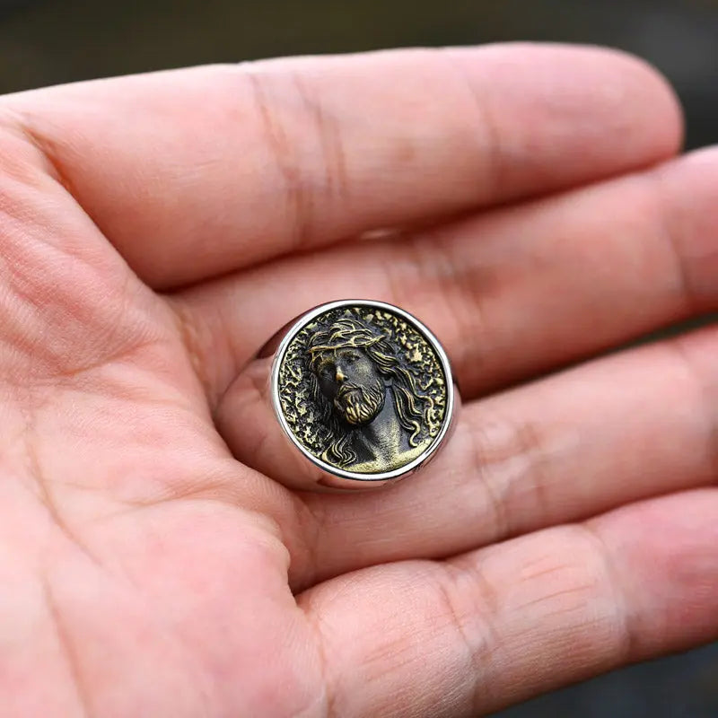 Savior Jesus Portrait Ring - Vrafi Jewelry