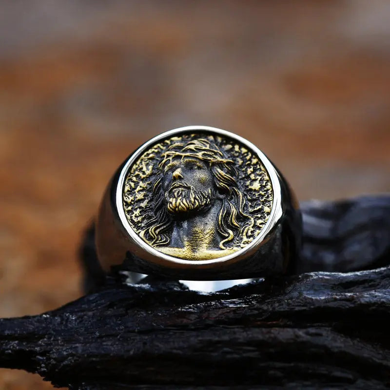 Savior Jesus Portrait Ring - Vrafi Jewelry