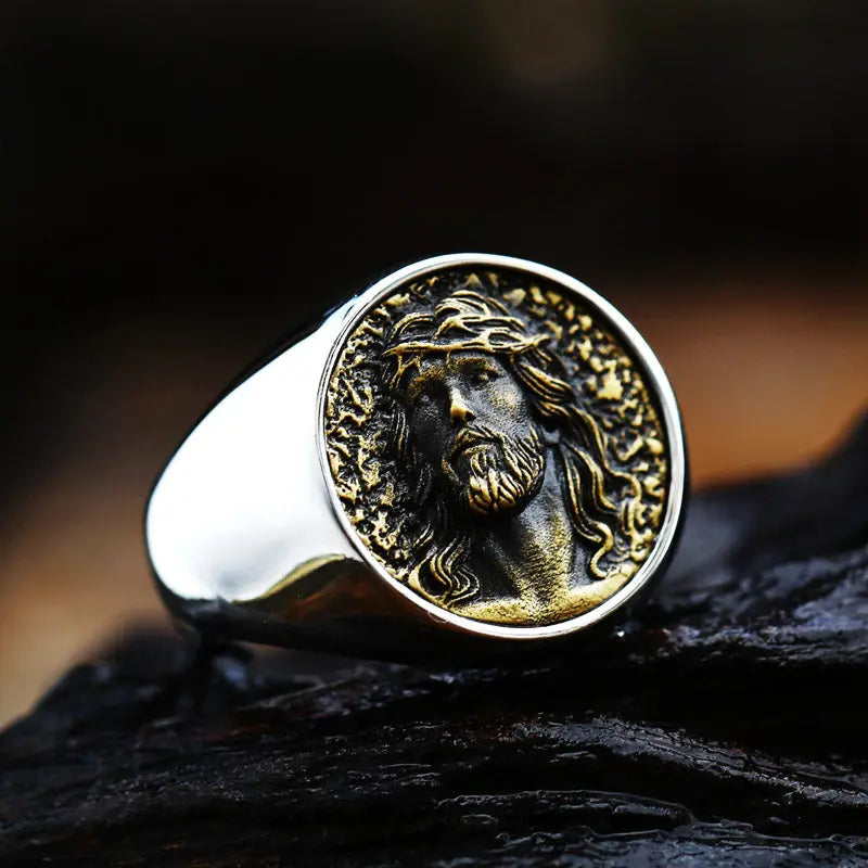 Savior Jesus Portrait Ring - Vrafi Jewelry