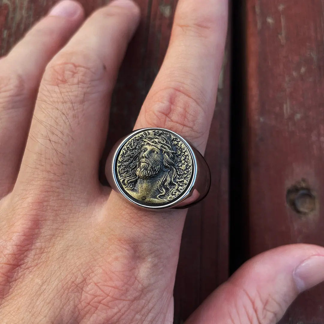 Savior Jesus Portrait Ring - Vrafi Jewelry