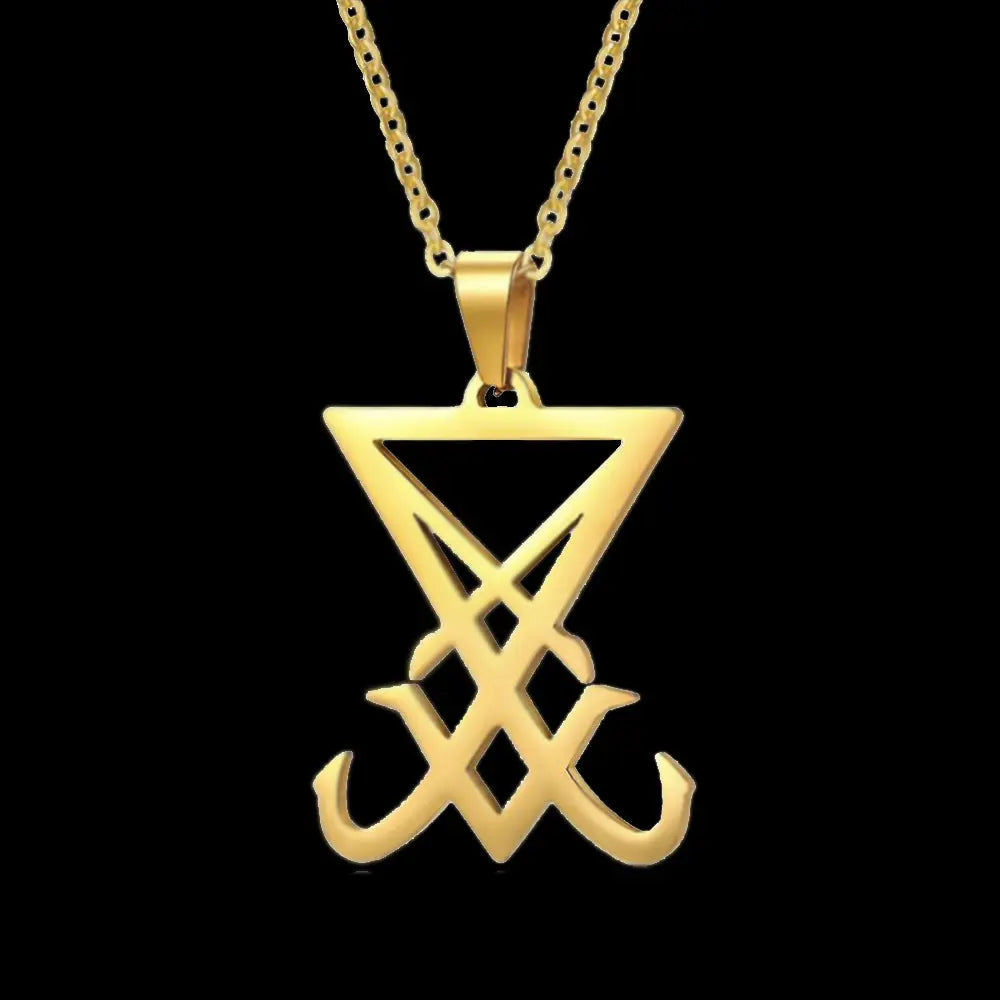 Seal Of Lucifer Nephilim Satan Stainless Steel Necklace - Vrafi Jewelry