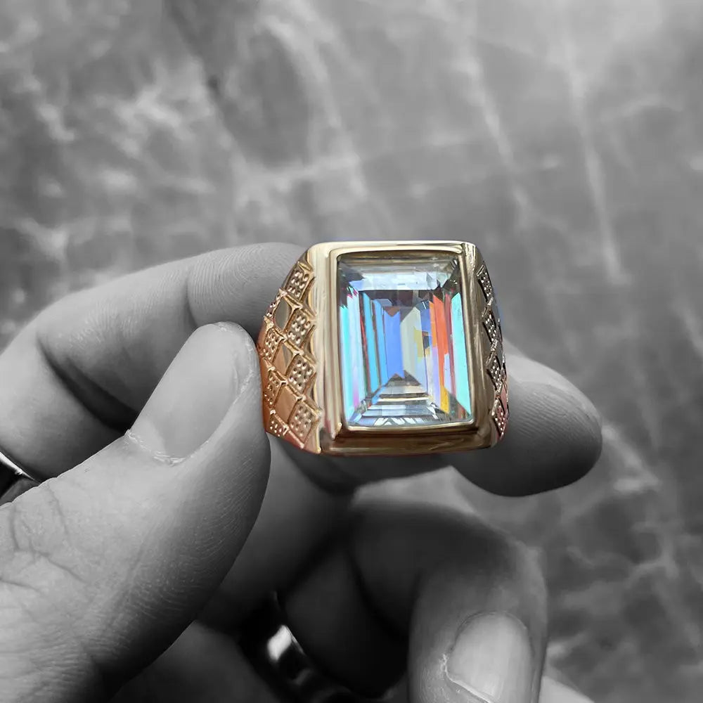 Simple Colored Gemstone Ring VRAFI