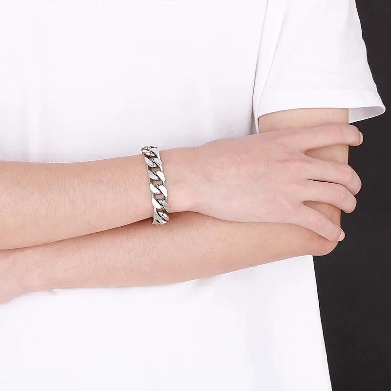 Simple Cuban Stainless Steel Bracelet VRAFI