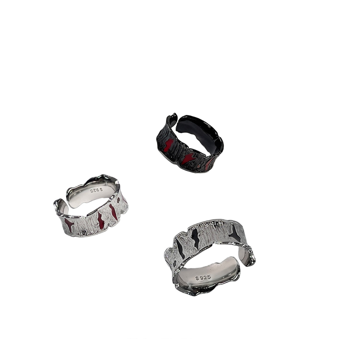 Simple Sterling Silver Cracked Open Ring