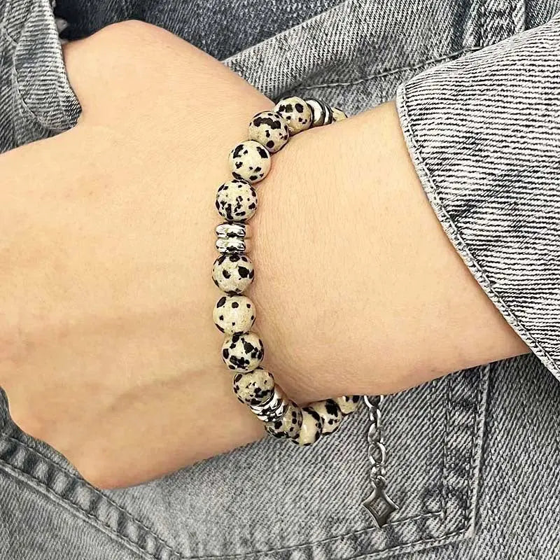 Single-row Round Bead Lobster Claw Clasp Bracelet VRAFI