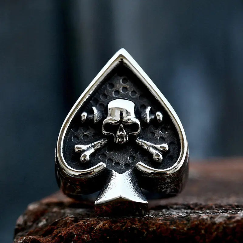 Spade Skull Stainless Steel Ring VRAFI