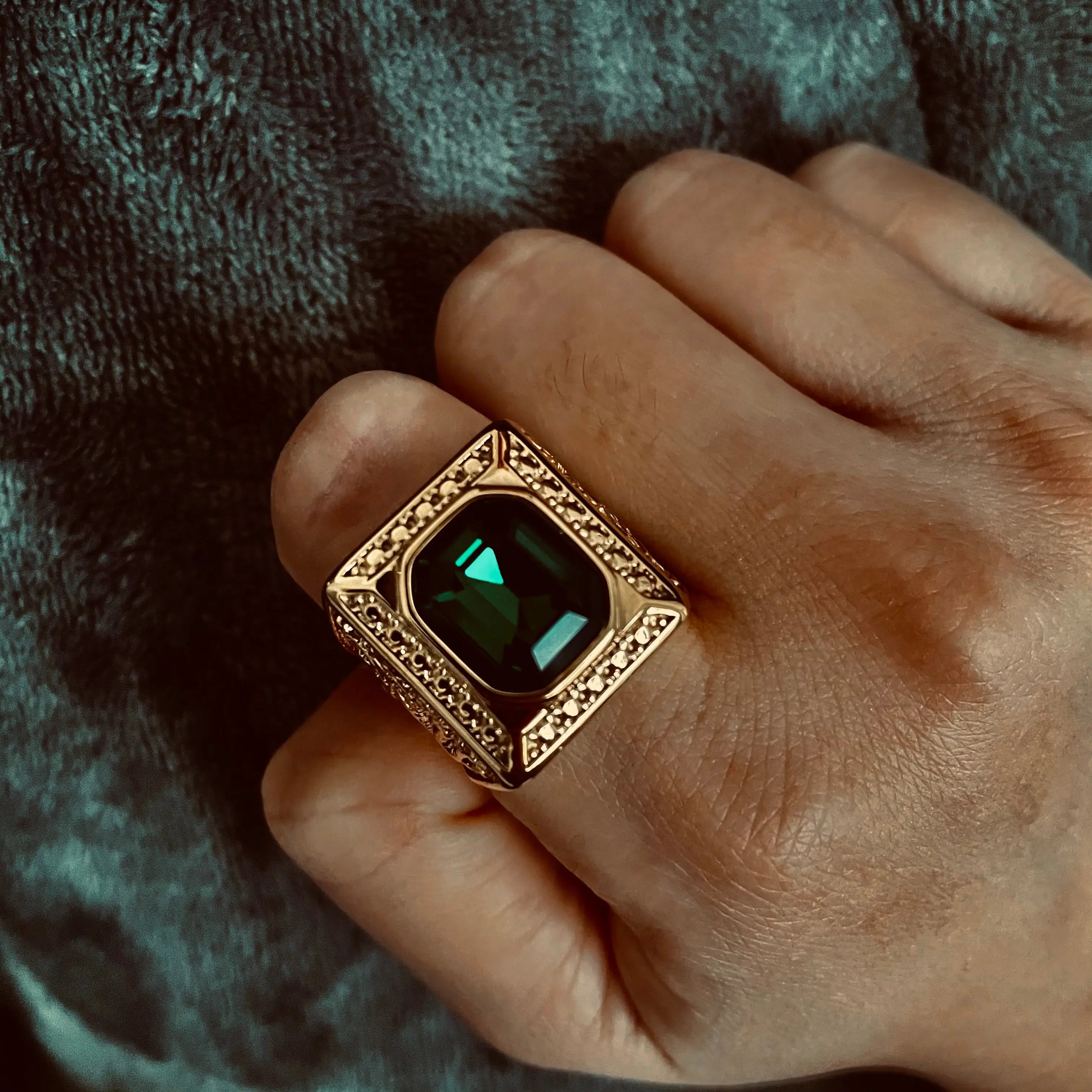 Square Gemstone Dragon Ring VRAFI