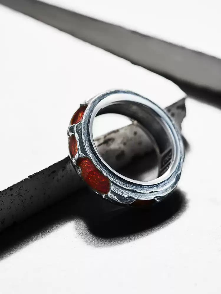 Anello in acciaio inossidabile a forma di corpo 3D