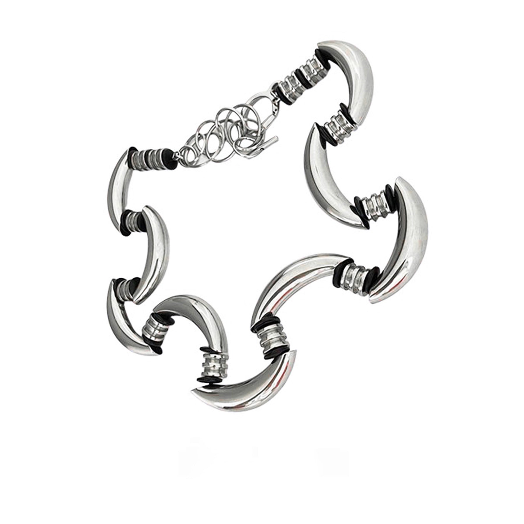 Adjustable Crescent Moon Beaded Necklace