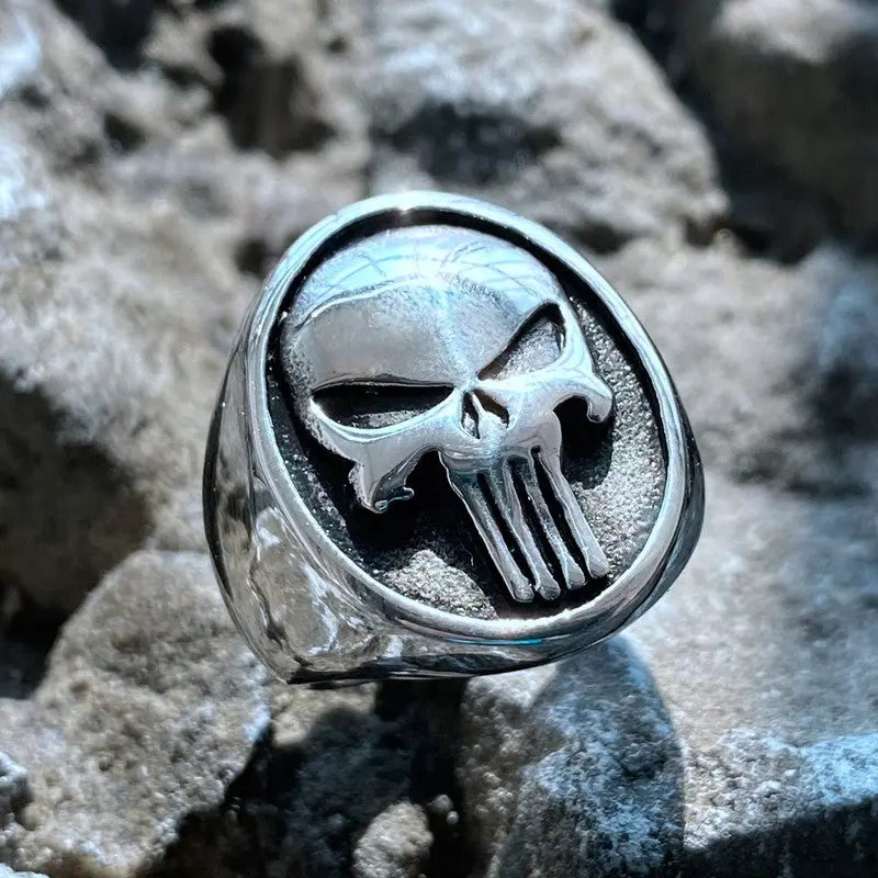 The Punisher Skull Stainless Steel Ring VRAFI