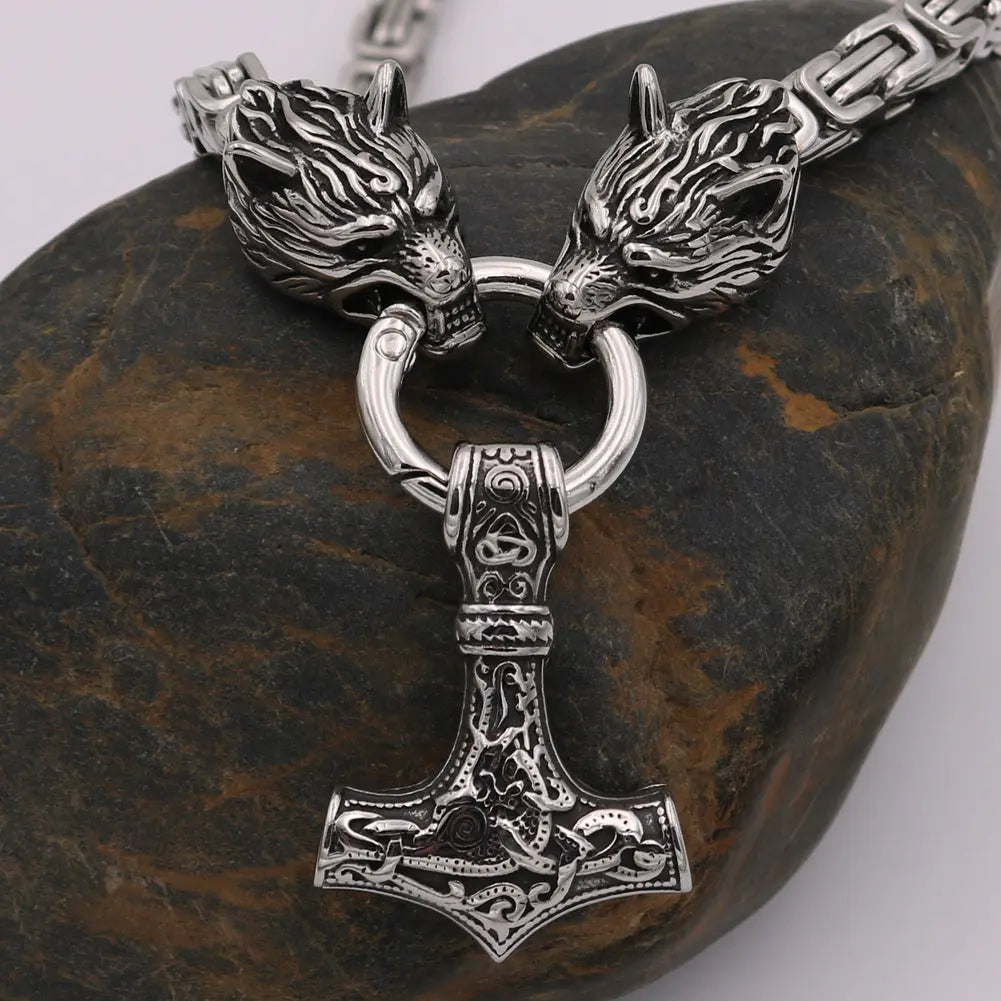 Thor's Hammer Stainless Steel Pendant - Vrafi Jewelry