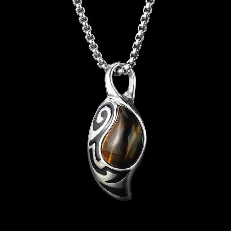 Tiger-Eye Stone Vintage Pendant VRAFI