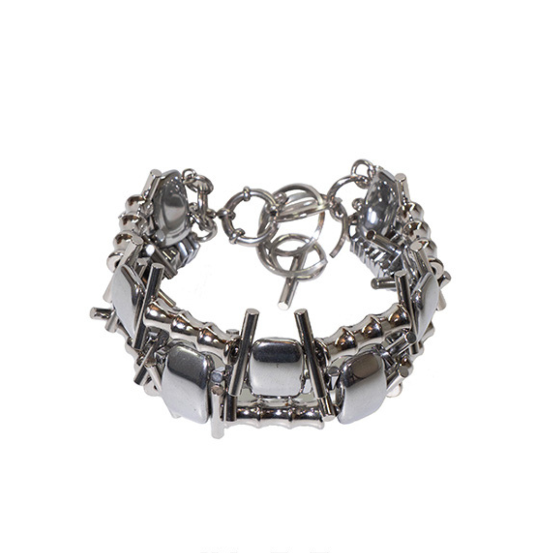 Titanium Steel Beaded Industrial Bracelet