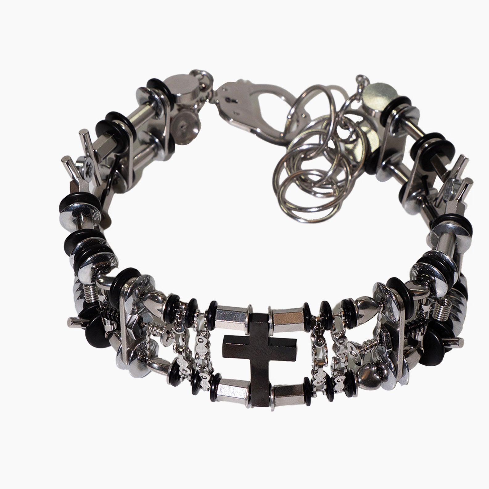 Titanium Steel Beaded Wide Clavicle Necklace