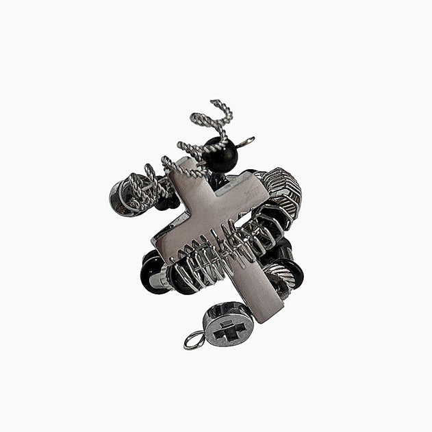 Titanium Steel Cross Spring Ring