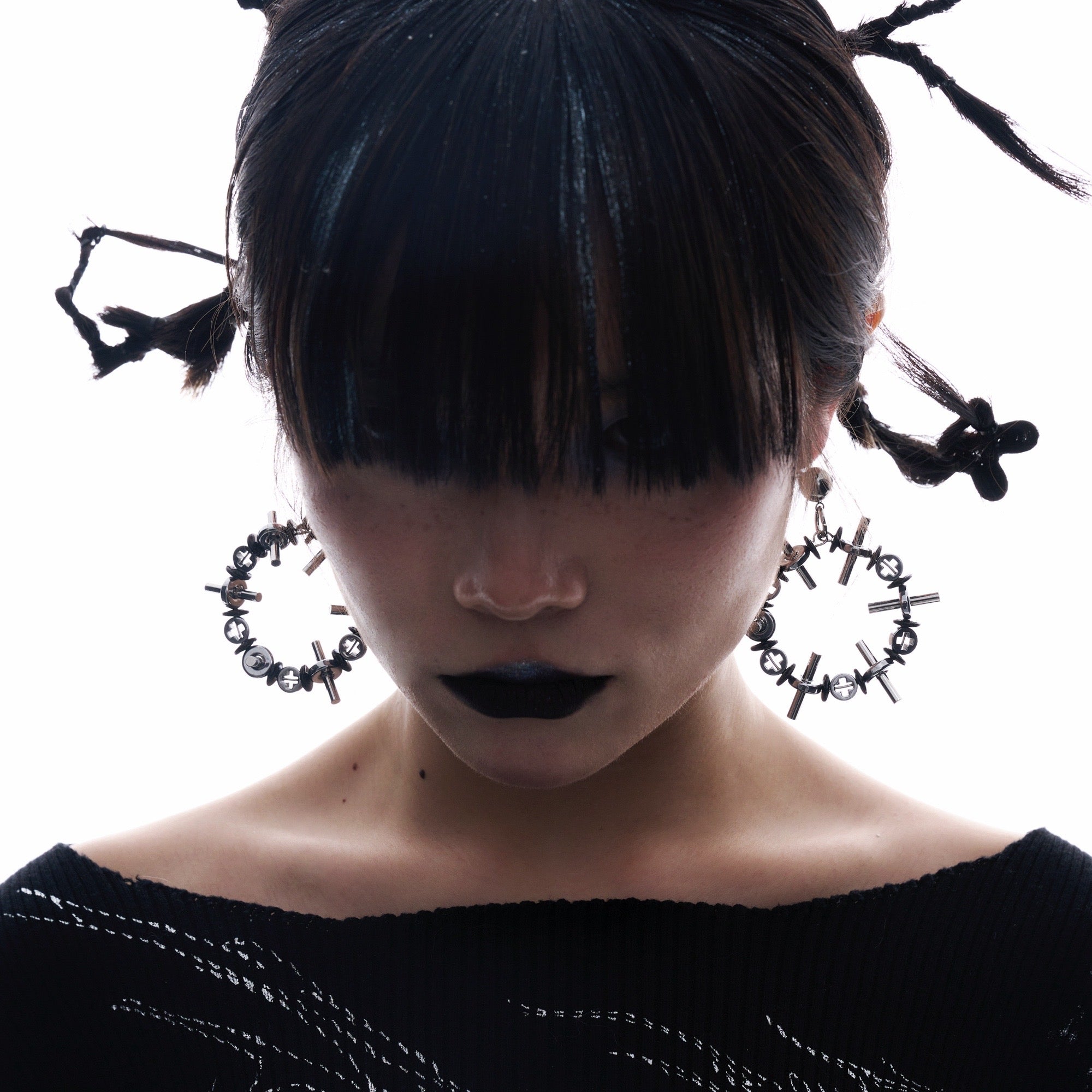 Titanium Steel Thorn Hoop Earrings