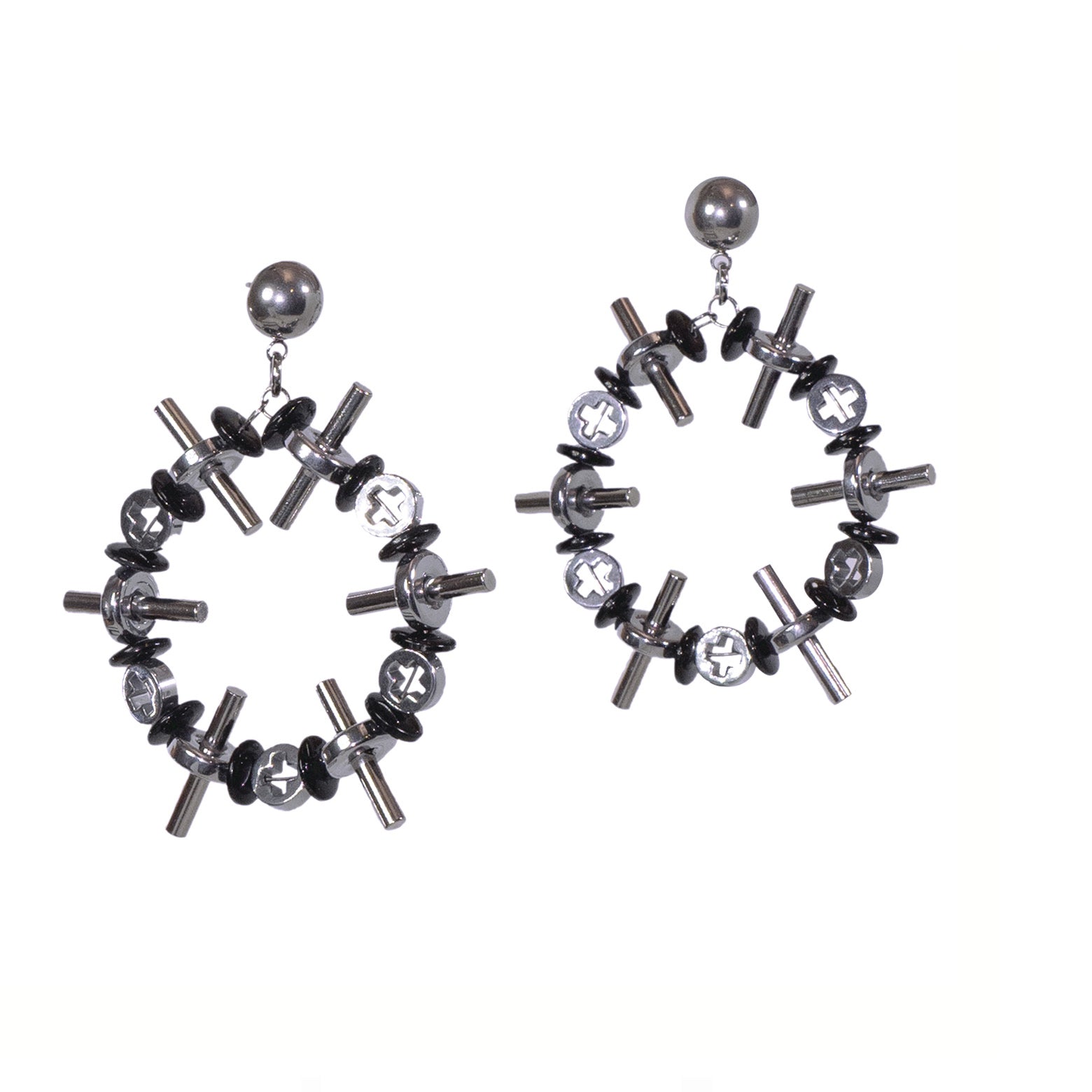 Titanium Steel Thorn Hoop Earrings