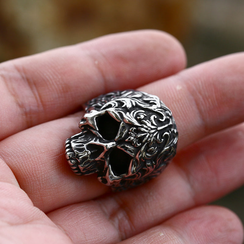 Totem Skull Stainless Steel Ring-Vrafi Jewelry