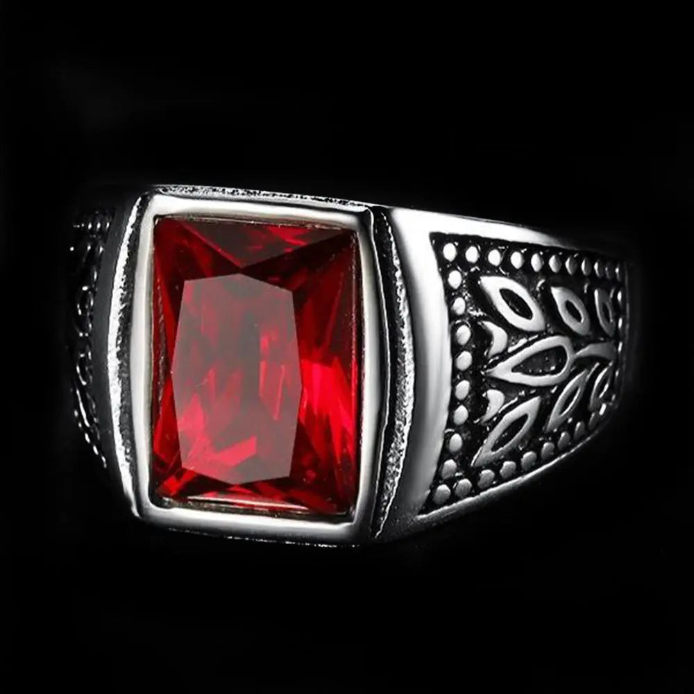Tulip Gemstone Stainless Steel Ring - Vrafi Jewelry