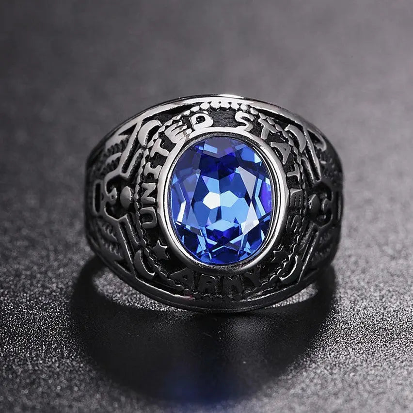 US Army Gemstone Ring - Vrafi Jewelry
