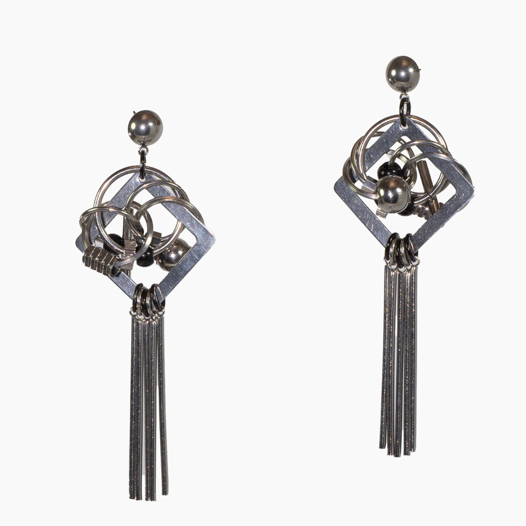 Mechanical Punk Earrings And Clip Earrings