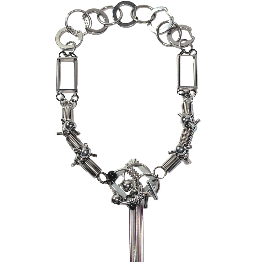 Punk Tassel Pendant Short Necklace