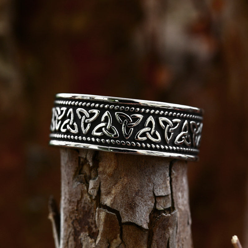 Viking Celtic Knot Stainless Steel Ring-Vrafi Jewelry