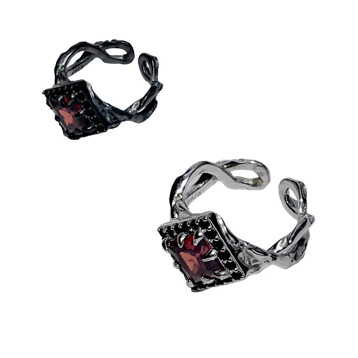 Vine Covered Gem Open Ring