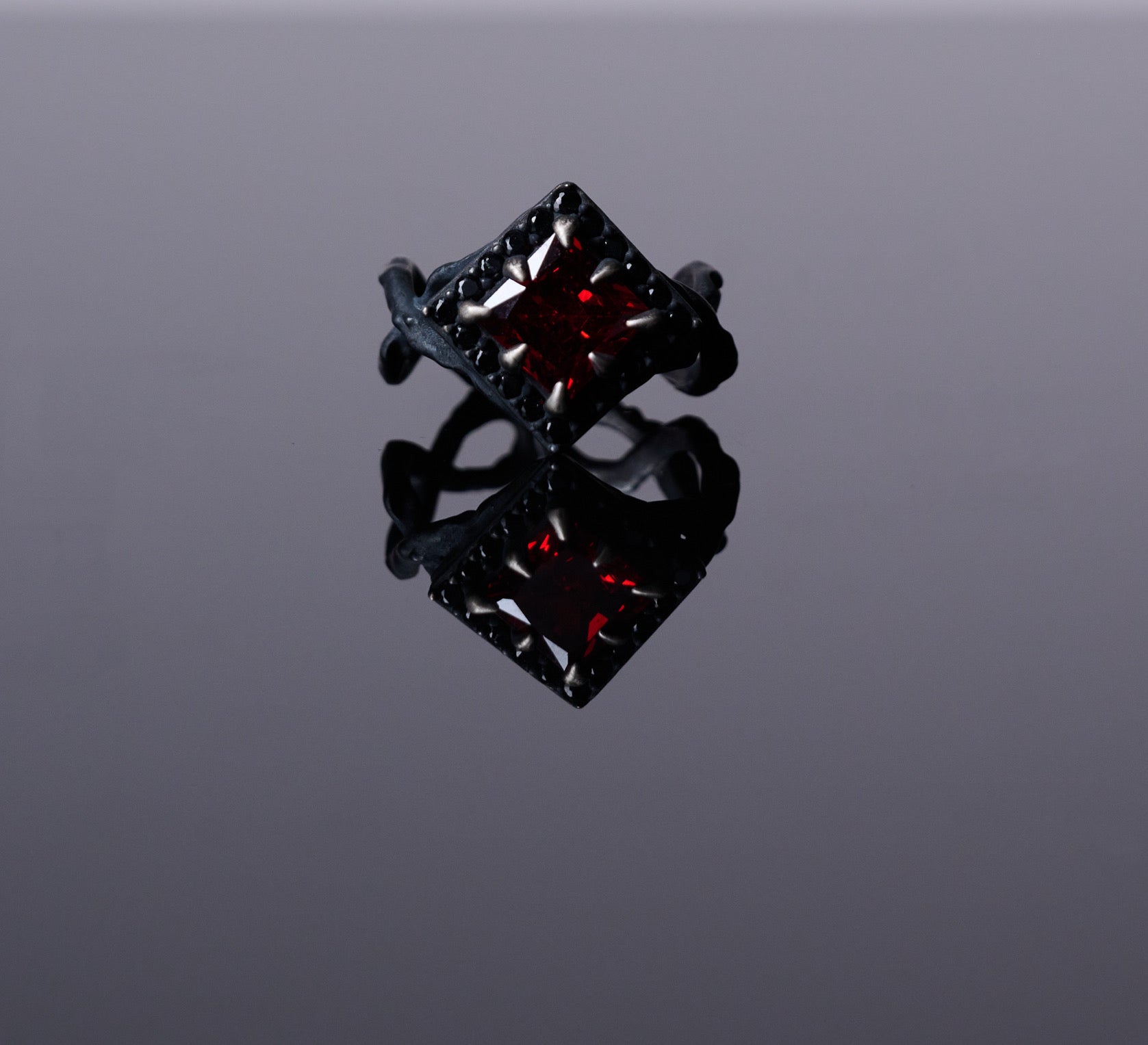 Vine Covered Gem Open Ring