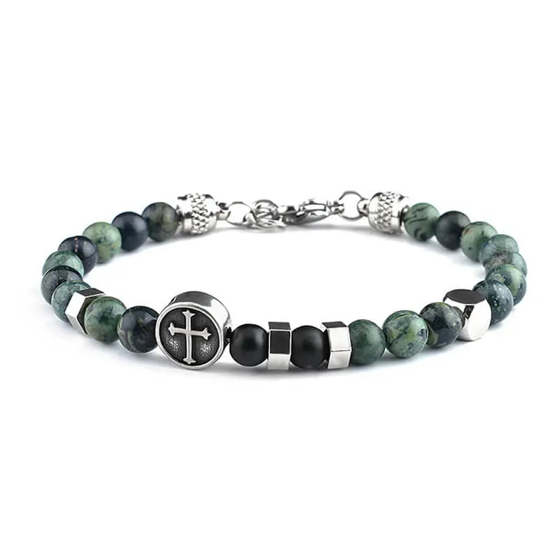 Vintage Cross Pattern Stainless Steel Bracelet Vrafi Jewelry