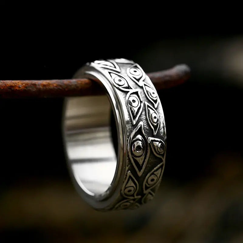Vintage Eye of God Stainless Steel Ring VRAFI