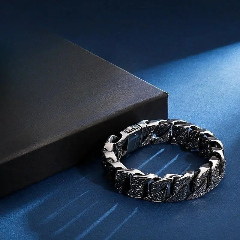 Vintage Floral Stainless Steel Bracelet VRAFI