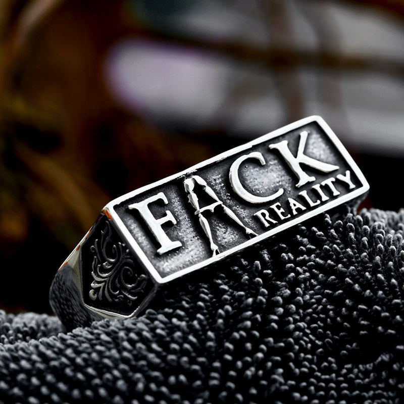 Stainless Steel Two Finger Ring-Vrafi Jewelry