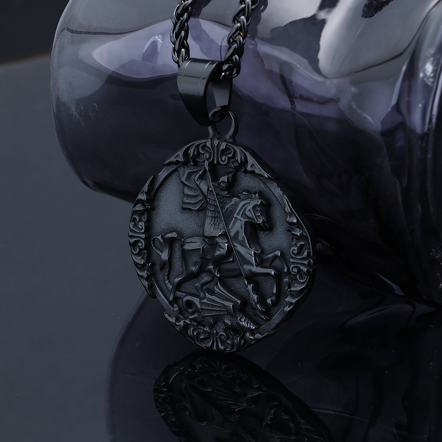 Saint George and the Dragon Round Pendant
