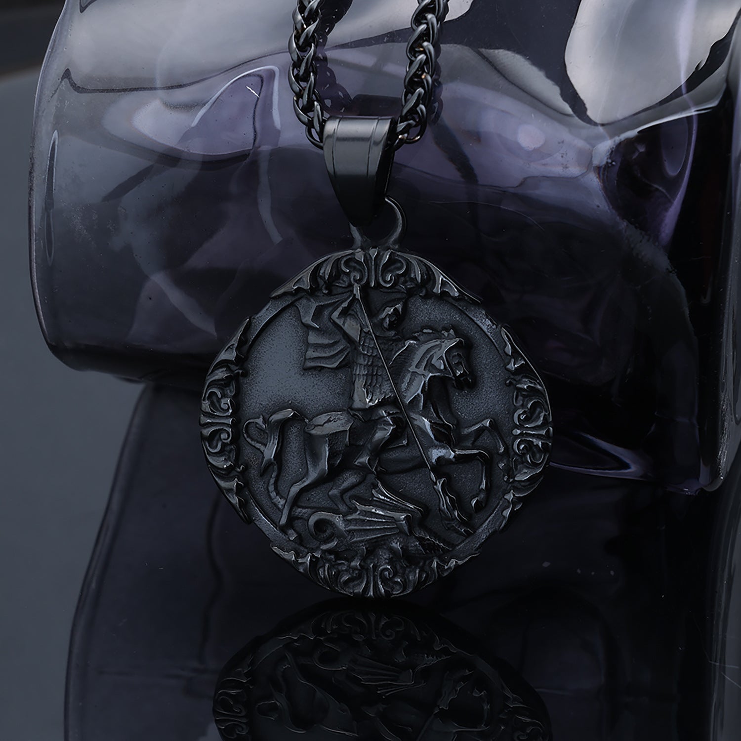 Saint George and the Dragon Round Pendant