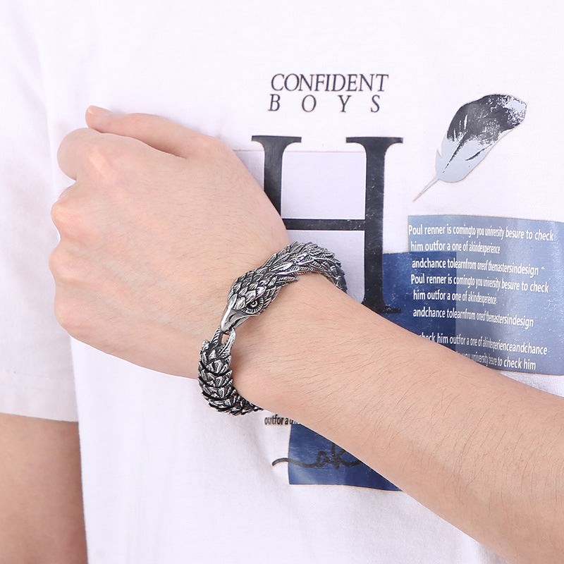 Bracelet Perlé Acier Inoxydable Albâtre