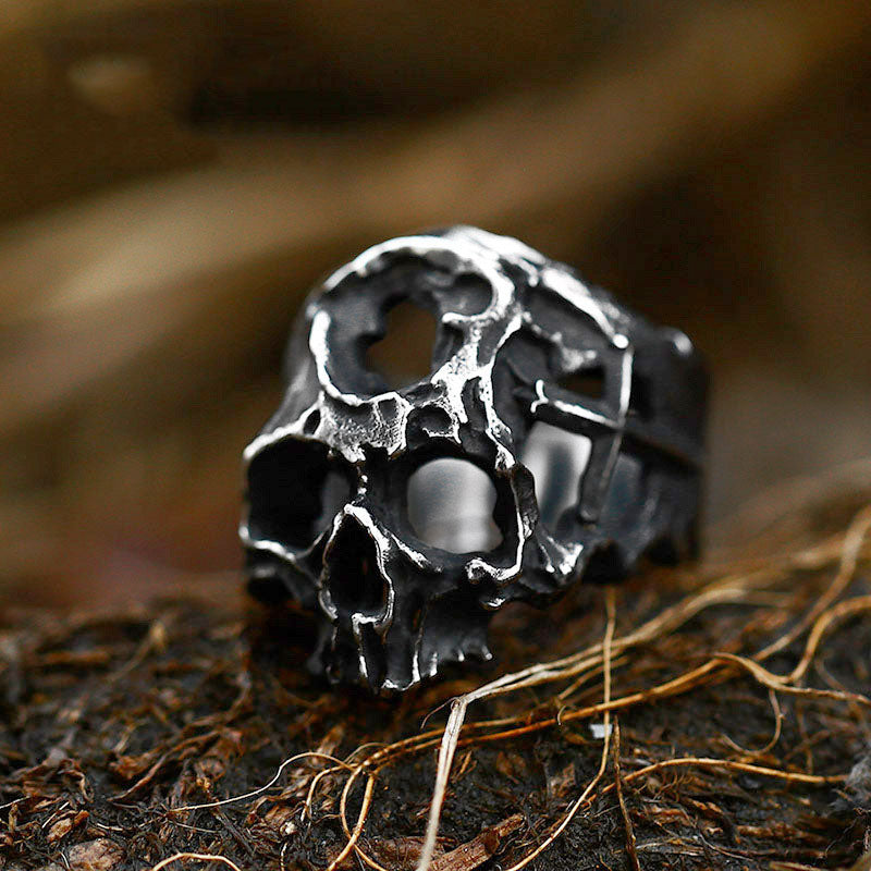 Anello in acciaio inossidabile a forma di corpo 3D