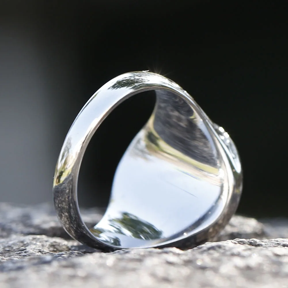 Bague en acier inoxydable en forme de corps 3D