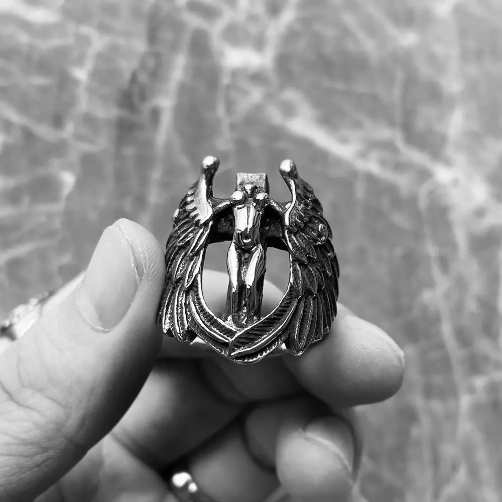 Winged Angel Cross Ring VRAFI