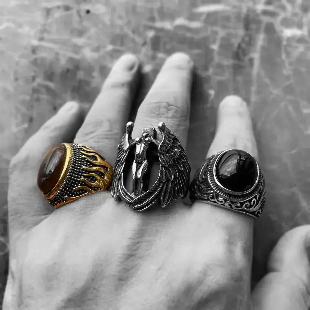 Winged Angel Cross Ring - Vrafi Jewelry