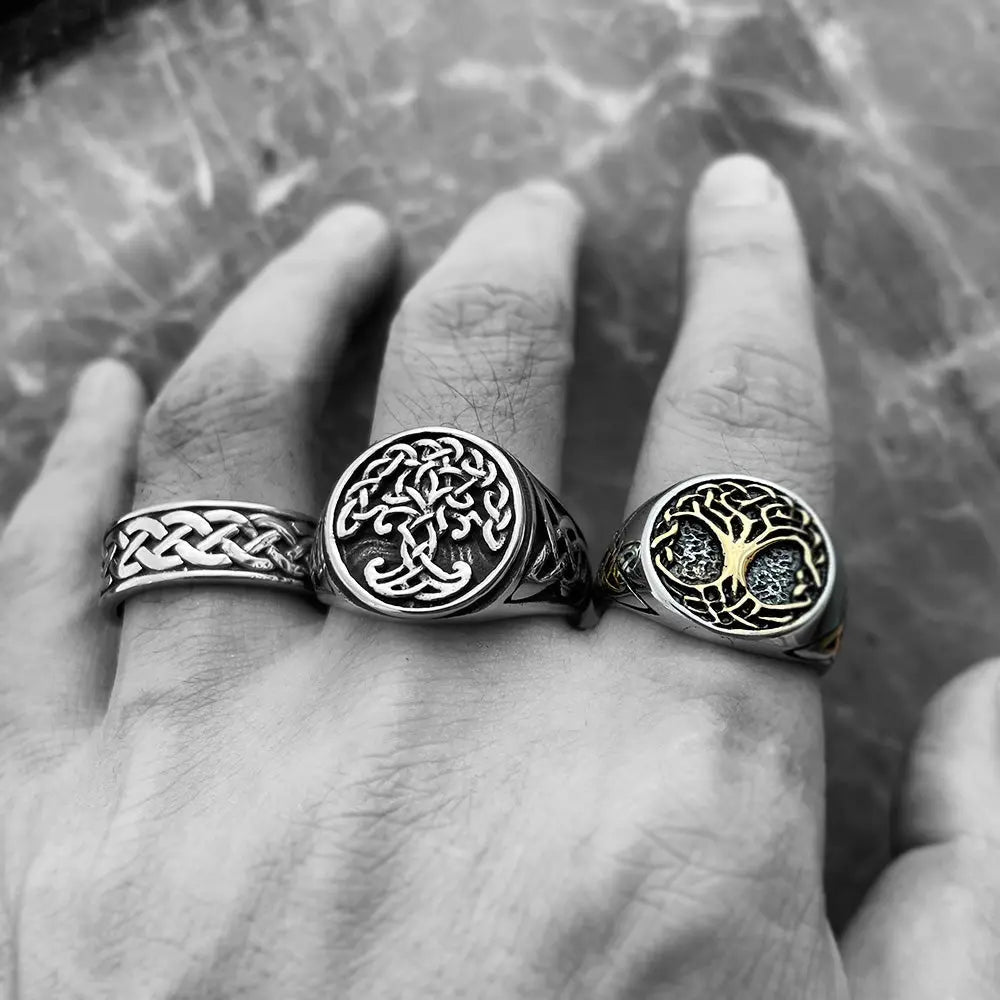Yggdrasil Celtics Knotwork Ring - Vrafi Jewelry