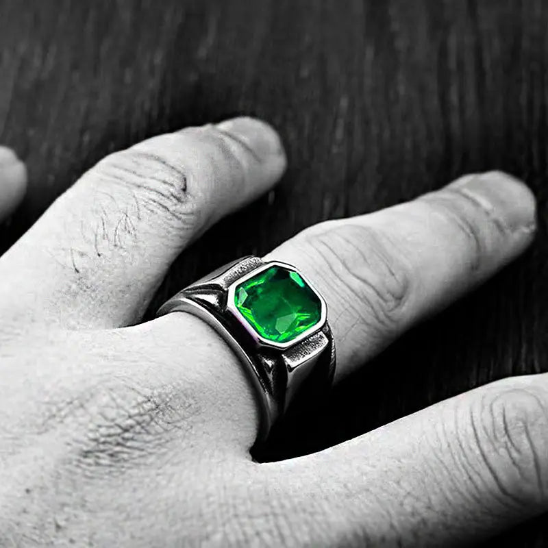Zircon Stone Stainless Steel Simple Ring VRAFI