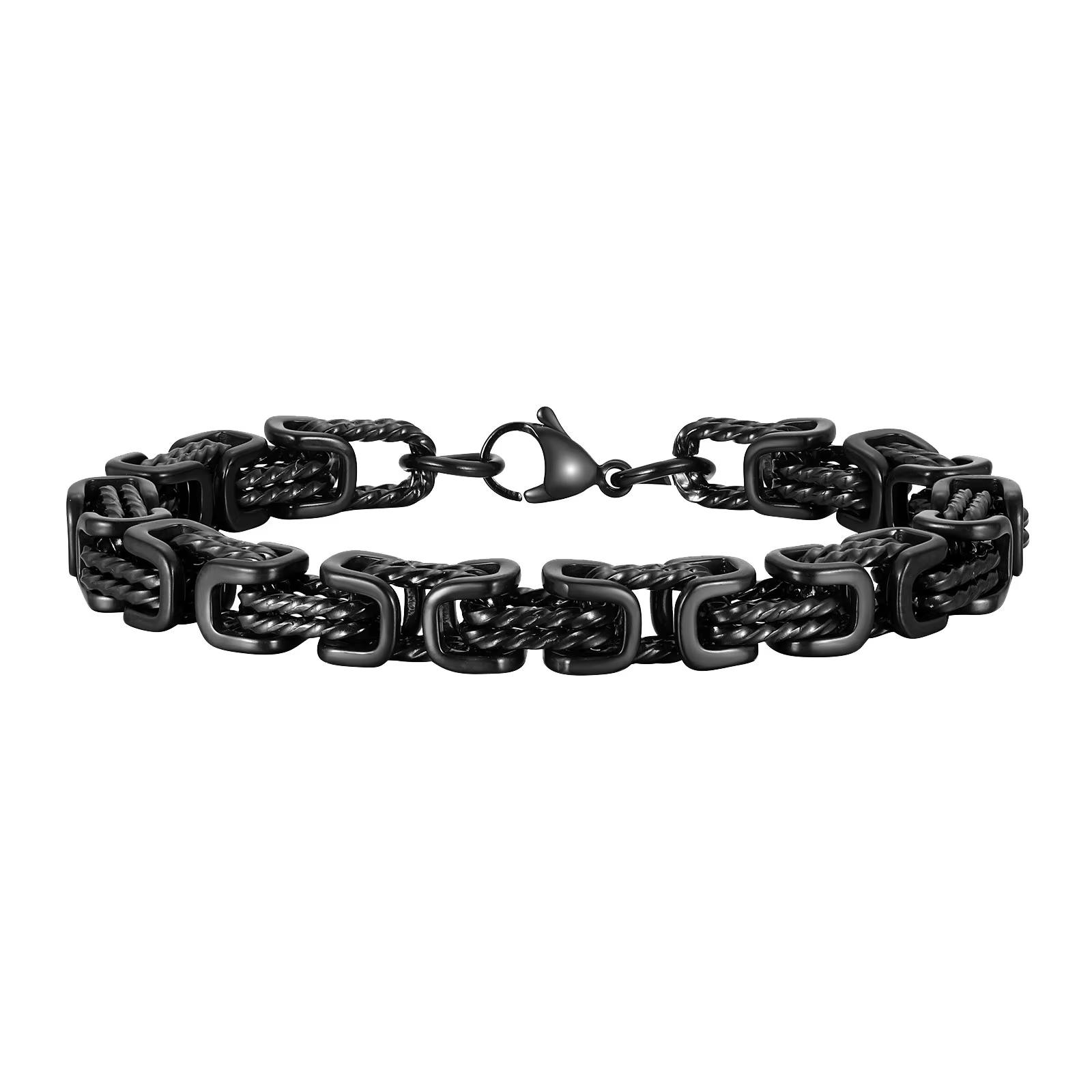 Classic Woven Link Stainless Steel Bracelet
