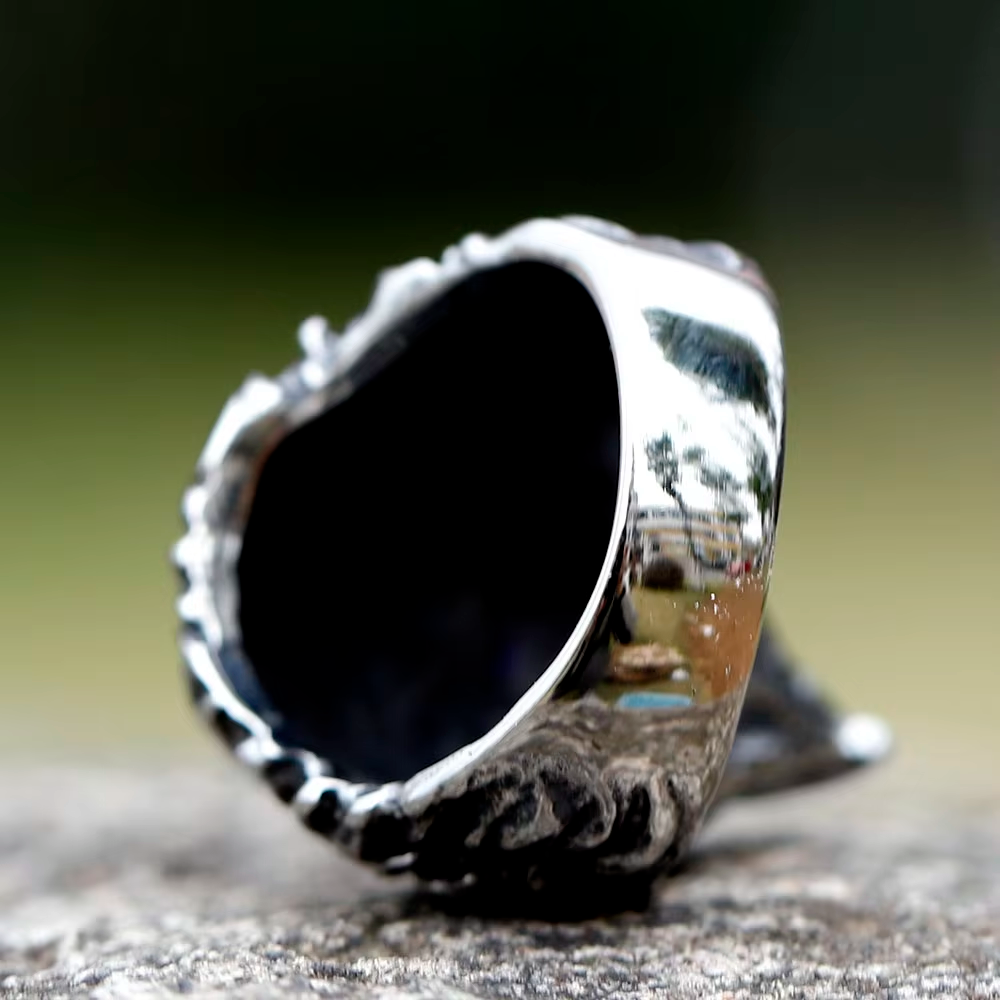 Mighty Eagle Head Stainless Steel Ring
