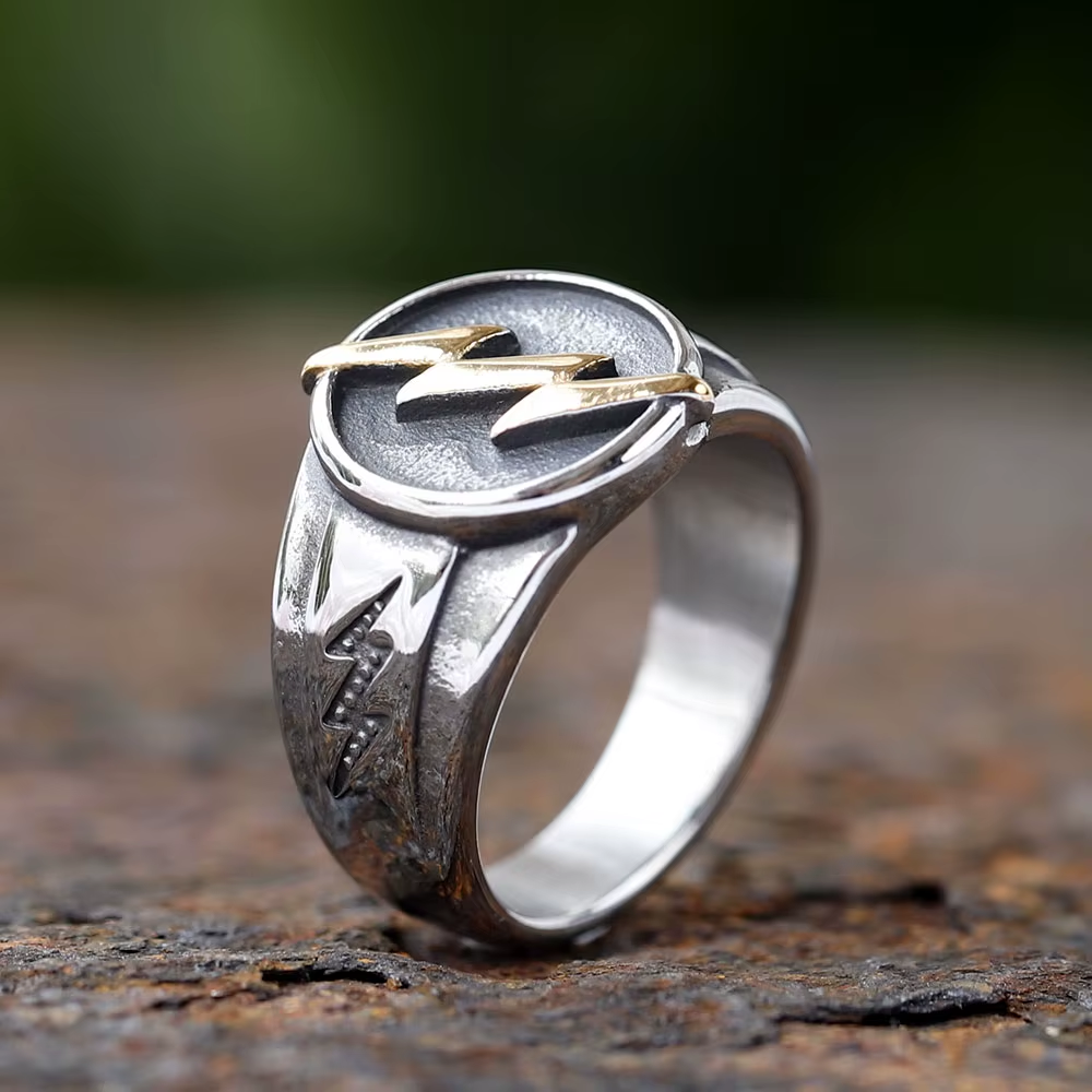 Texture Fiore Con Anello In Acciaio Inox Smaltato